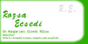 rozsa ecsedi business card